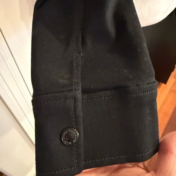 WHBM Cotton Blend Black Jacket with White Embroidery - Picture 6 of 9